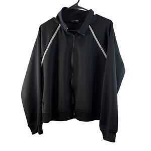 Fashion Nova Womens Black Tracksuit Jacket Size XL